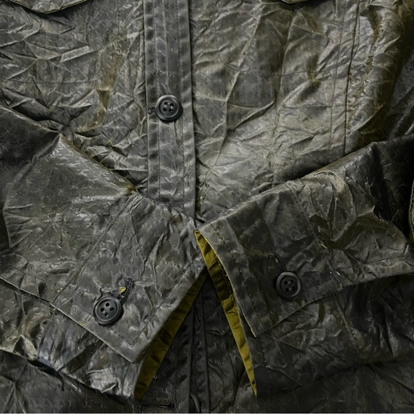 Emil Rutenberg Button Down Textured Crinkle Sheen Blouse - Picture 10 of 11